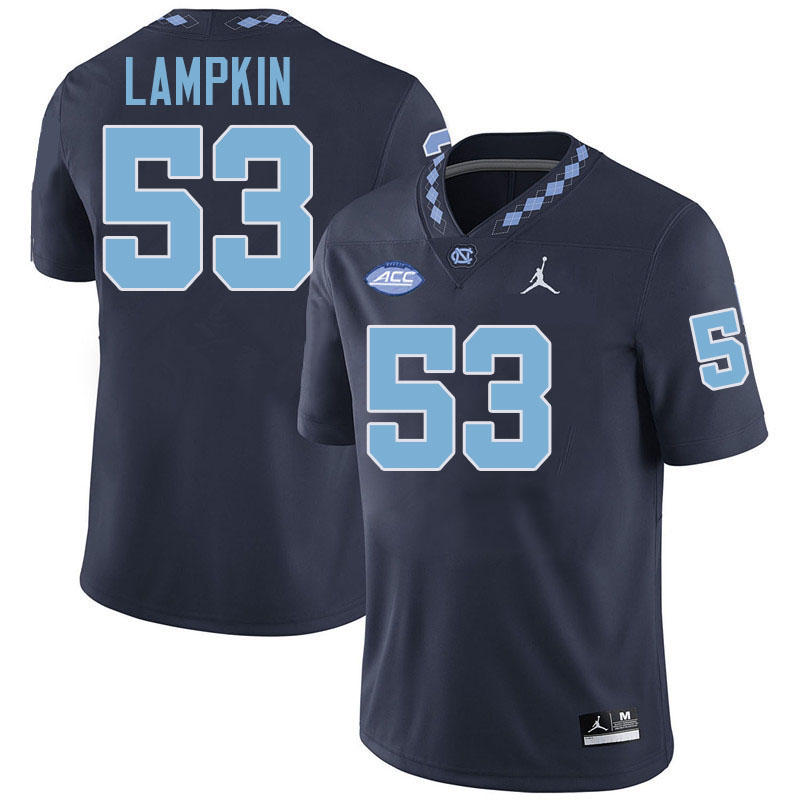 Willie Lampkin UNC Jerseys,North Carolina Tar Heels #53 Willie Lampkin Football Jerseys-Navy